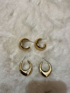 Gold Hoop Earring Set - combo