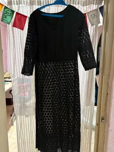 Elegant Black embroidery long kurta