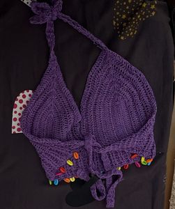 Self Design Crochet Swim Bikini Bra