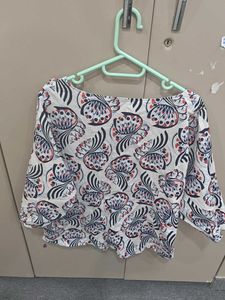 Patterned White Top