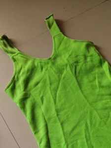 Bright Green Spaghetti Strap Short Dress