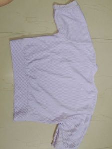 Light Purple Textured Long Sleeve Top
