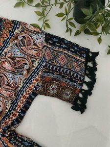Boho Print Romper with Tassels✨💐🍂😚