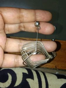 Steel Earrings Geometrical Shape,  New