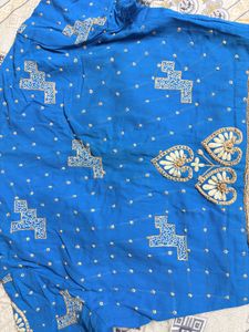 Exquisite Blue Embellished blouse