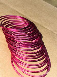 Pink y2k Metallic Bangles.set of 20 bangles