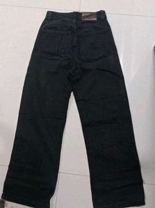 Black Wide Leg Denim Jeans