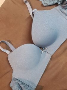 Padded Blue Bra