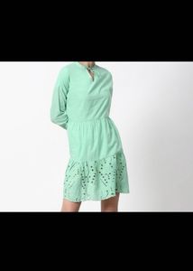 Chic Green Embroidered Kurta