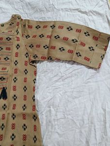 Avaasa Ethnic Printed Kurta with Tassels