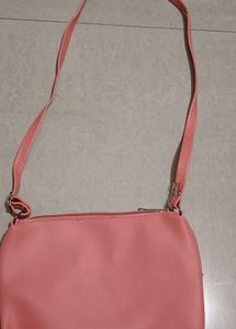 Chic Pink Chevron Crossbody Bag