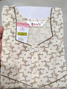 Pure Cotton Nighty Cream