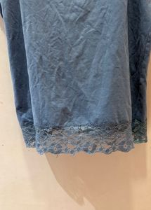 Lace Trimmed Blue Cami Top