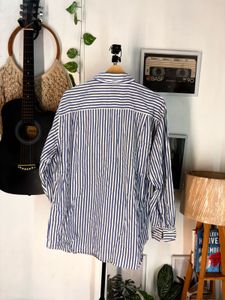 Classic Blue Striped Button-Down Shirt