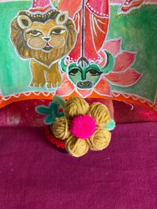 Handmade Woolen Flower Magnet