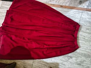 Red Sequined Crop Top &amp; skirt