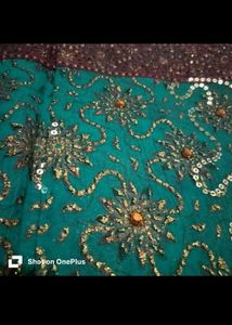 Embellished Green Saree spi offer 🎉 buy 1 get one