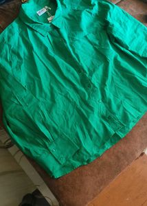 Gia Bright Green Button-Up Shirt