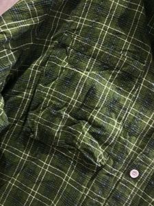 Green Plaid Button-Up Shirt