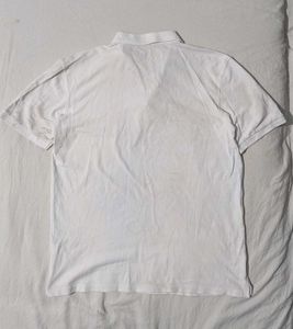 ZARA Classic White Polo T-Shirt