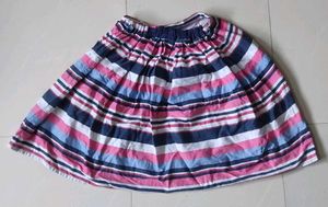 Striped A-Line Skirt