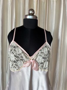 Soft blush pink satin cami