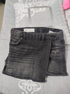Zara Denim Skirt Shorts