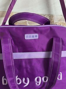 Purple "baby good" Travel Bag