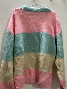 oversized stripped Knit Sweater - Cozy and Stylish