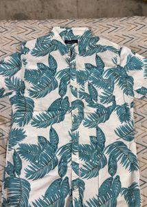 Men's Tropical Leaf Print Shirt