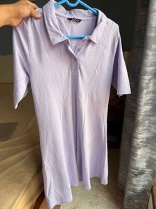 Lavender Textured Collared Dress- Used once