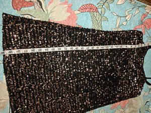 Black chic dress with rose gold sequins
