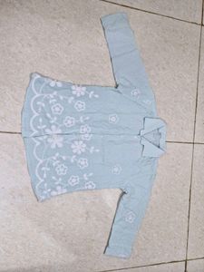 Cozy Light Blue Floral Pajama Set ( Brand new)