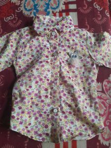 Cute Floral Print Shirt for Kids