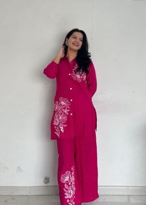 Floral Embroidered Co-Ord Set