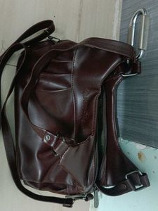 Chic Brown Leather Handbag