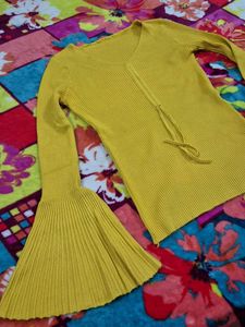 Yellow Knit Top