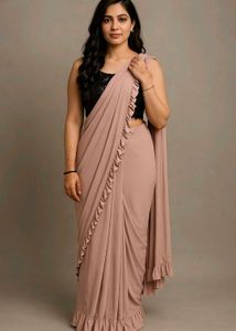 Stylish Ruffled Saree Pre Draped