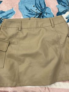 Tan Mini Skirt