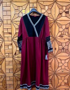 Elegant Maroon & Black Kurta
