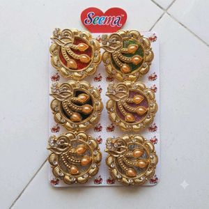 Seema saree Brooch Set - 6 Pcs