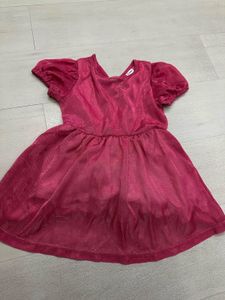 Cute Pink Puff Sleeve Dress cum top