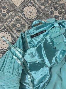 Elegant Teal Embellished Gown