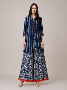 Printed Kurta with Palazzo Set