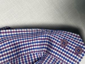 Crocodile Checkered Shirt (Purple/Blue)