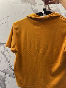 Mustard Yellow Collared Top- Bust- 34/32