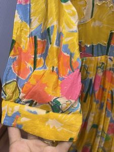Floral Yellow Maxi Dress
