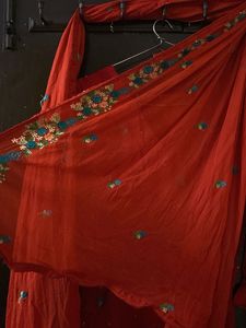 Vibrant Red Embroidered Kurta Set