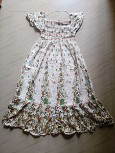 Boho Floral Smocked Maxi Dress