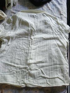 Cream Collared Button-Up Blouse